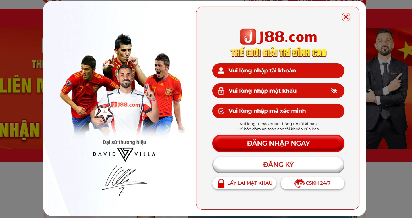 How to log in to J88 Vietnam casino